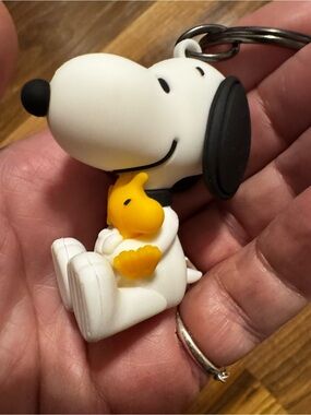 Peanuts Snoopy & Woodstock White and Yellow Dog Keychain/ purse charm